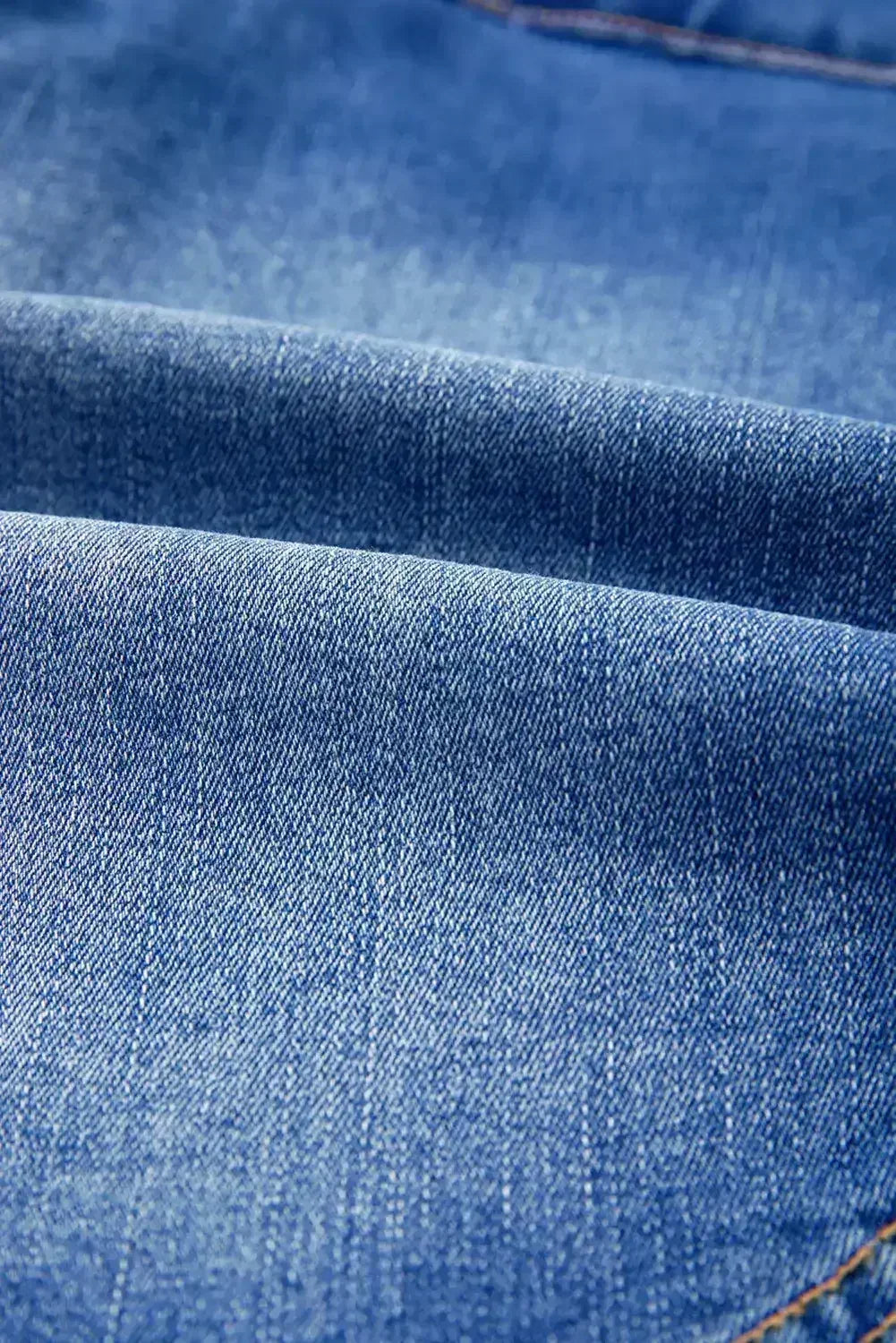 Ashleigh Blue Wrapped Crossed Waist Denim Mini Skirt