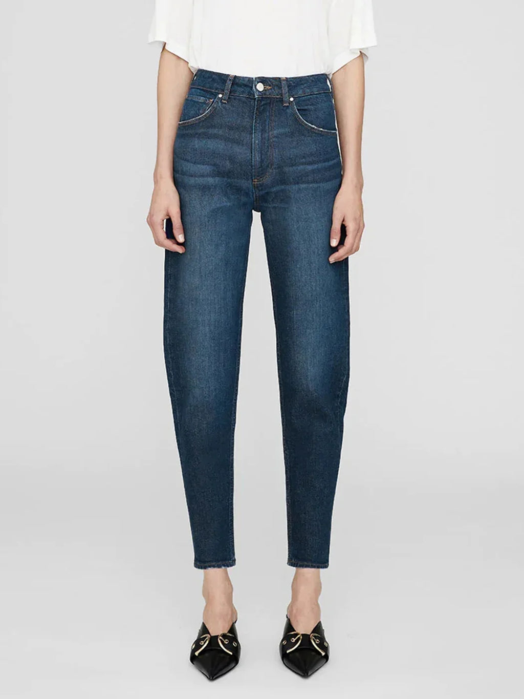 Women's Comfort Stretch Jeans - High Waist Vintage Denim Pants