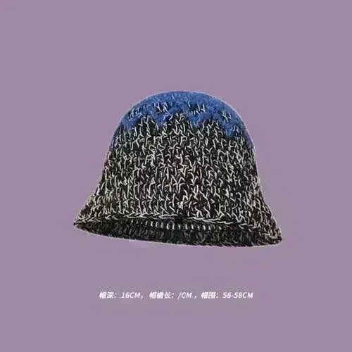 Handmade Knitted Bucket Hat - Cotton Boho Print - All-Season Stretchy Fit