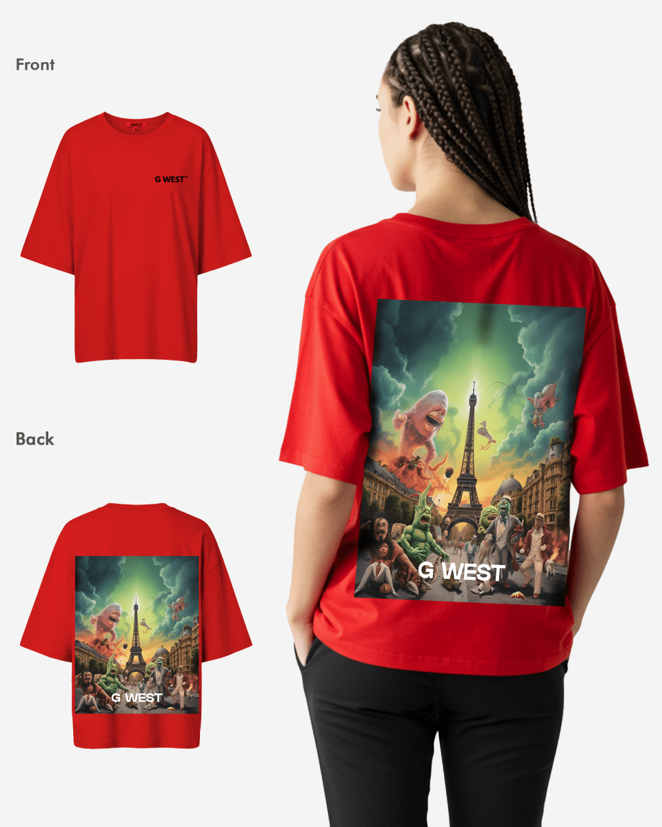 G West Womens In Paris Oversized T-Shirt