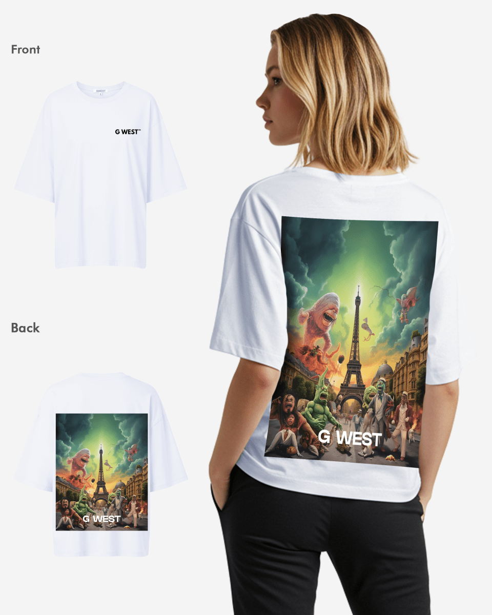 G West Womens In Paris Oversized T-Shirt