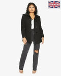 Wool Blend Contrast Trim Coat